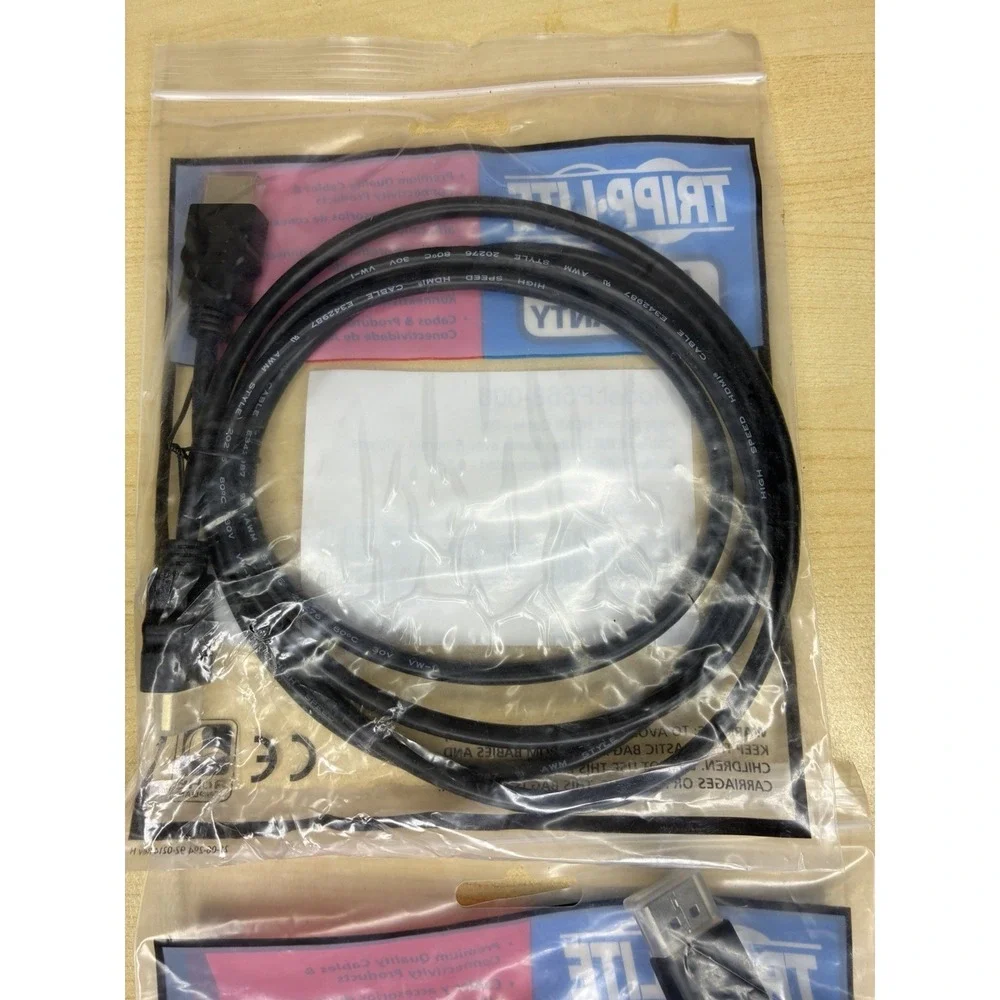 Tripp-Lite Display Port Cable P580-010 & HDMI Cable P568-006 Lot of 2 New